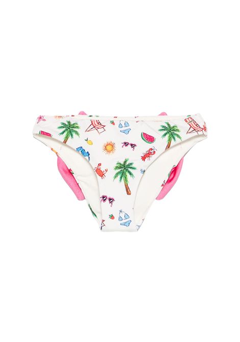 Costume bambina Madame MC2 Saint Barth 01084H Bianco fiocco stampa all over mare vestibilità regolare MC2 SAINT BARTH | Costumi | MADAME01084H10